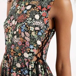 TOPSHOP Woodland Print Tie-Side Midi Dress (BNWT)